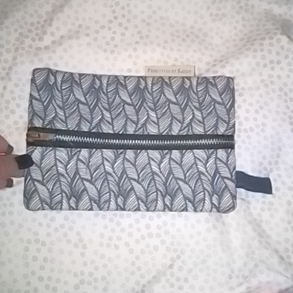 Blue And White Patterned Pencil Case/Pouch... Primitives By Kathy NWOT